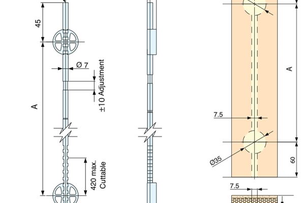 Schéma d'application du redresseur de porte